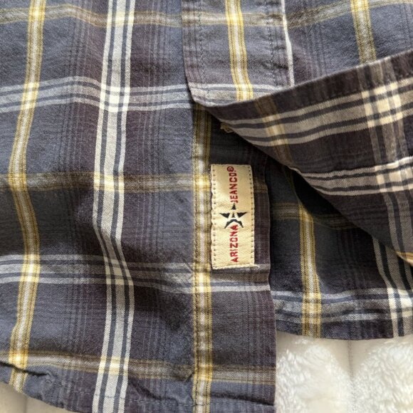 The Original Arizona Jean Company Plaid Button Down Mens SZ Med 733790 - Picture 11 of 15
